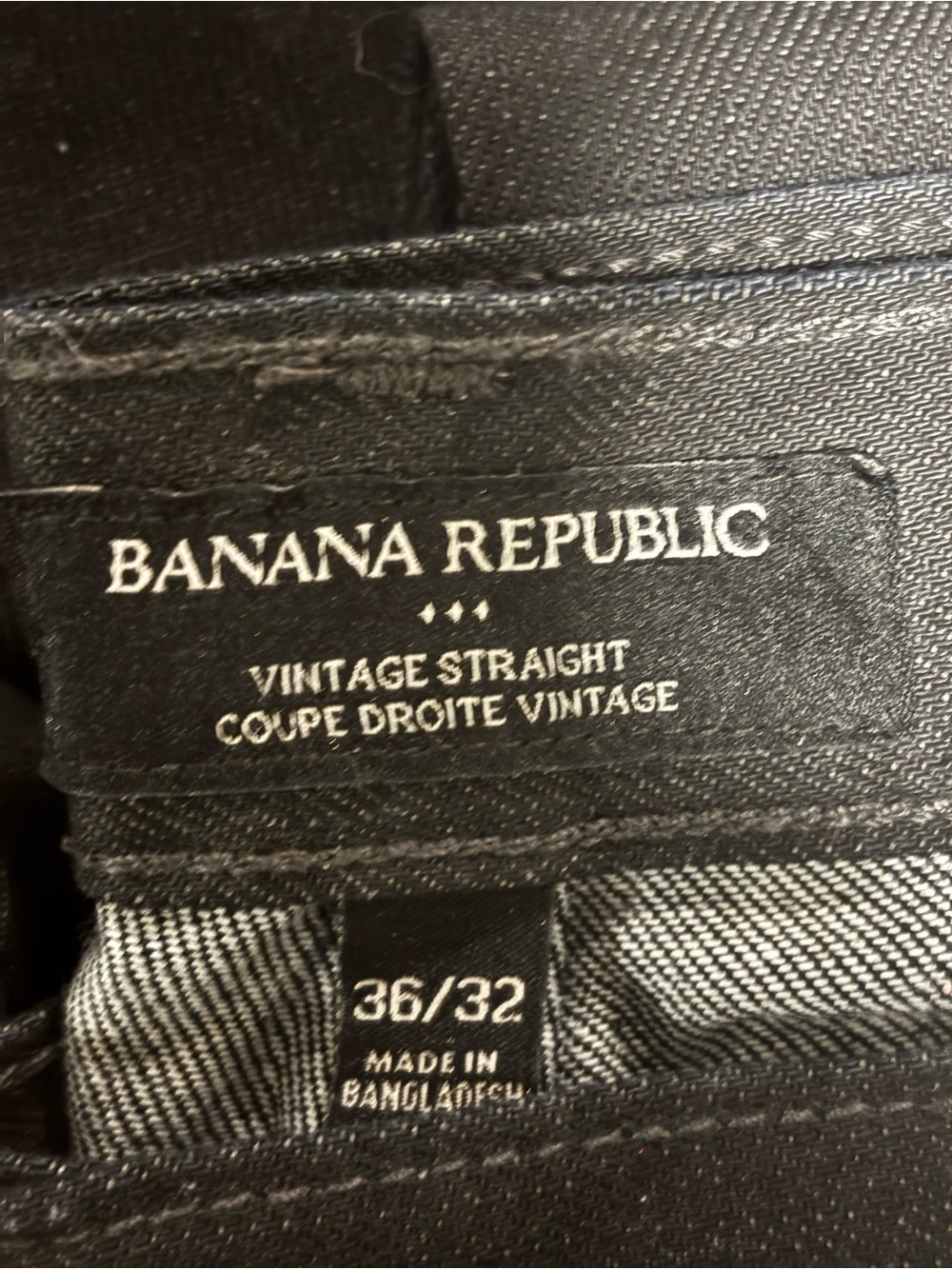 Banana Republic Black Vintage Straight Men’s Jeans 36x32